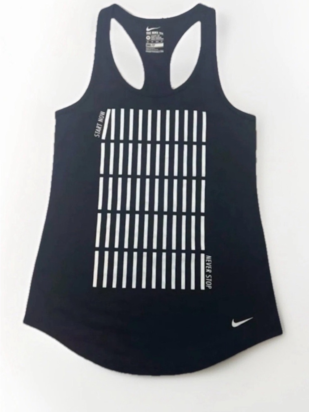 Nike Dri fit Athletic Gym tank Women’s Size XS Shirt Black Running Tee Workout